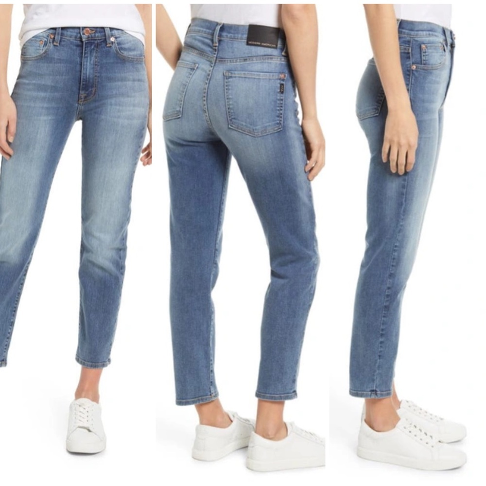 Fidelity Denim Modern American Lafayette Crop Jeans in Waterford Size: 27 - Picture 1 of 9